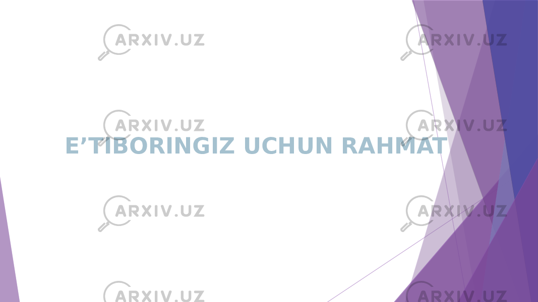 E’TIBORINGIZ UCHUN RAHMAT 