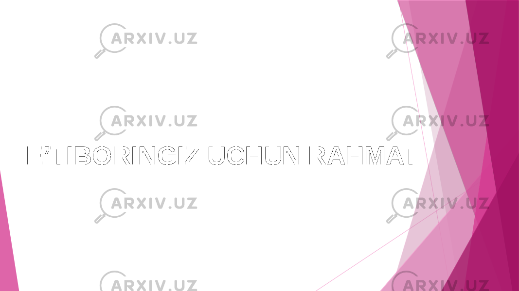 E’TIBORINGIZ UCHUN RAHMAT 