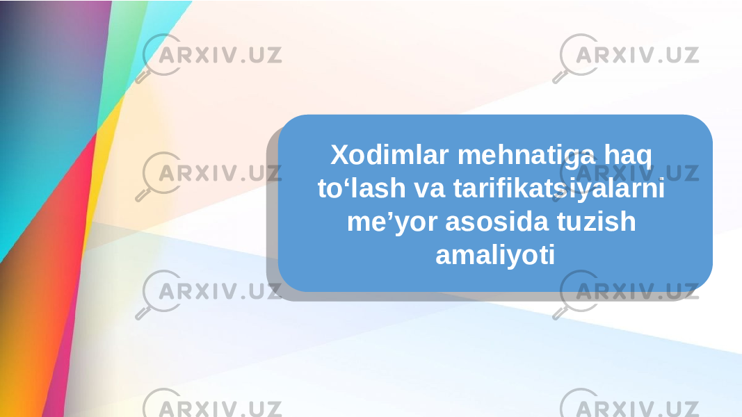 Xodimlar mehnatiga haq toʻlash va tarifikatsiyalarni meʼyor asosida tuzish amaliyoti010203 0D0210 050A1615 0705 