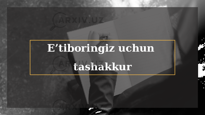 Eʼtiboringiz uchun tashakkur 