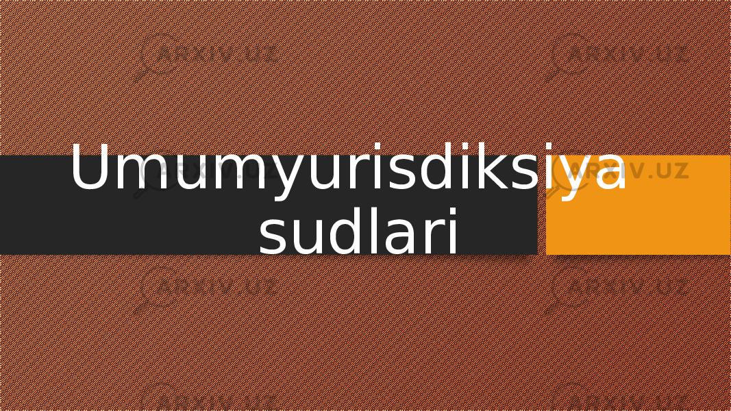 Umumyurisdiksiya sudlari 