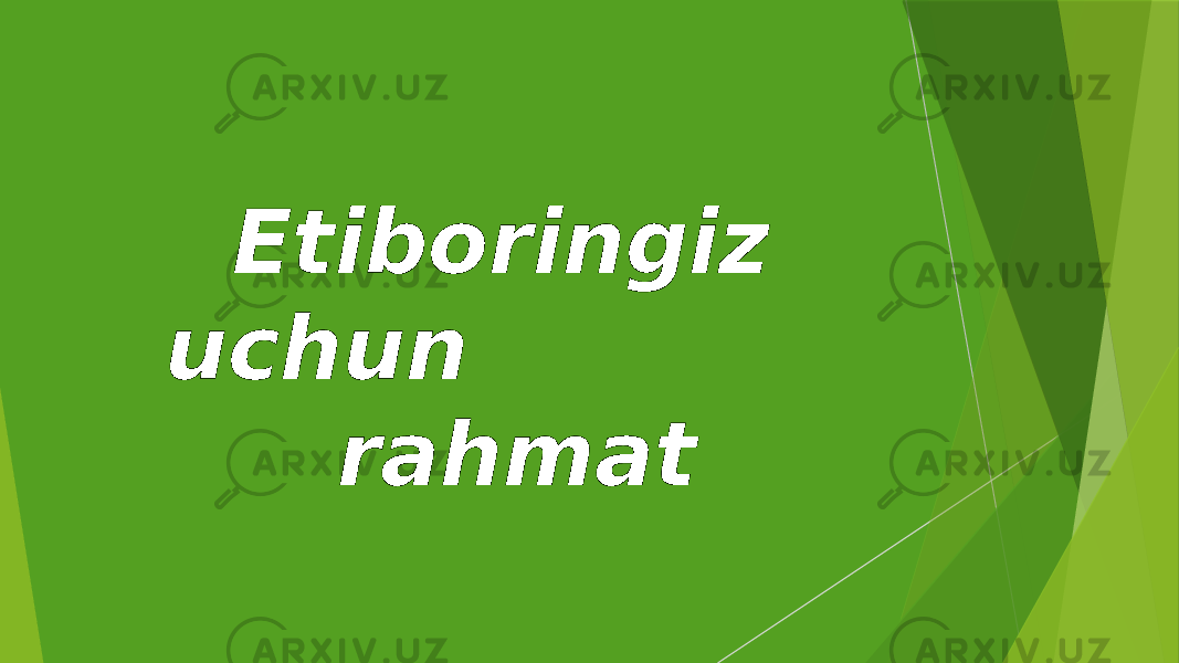 Etiboringiz uchun rahmat 