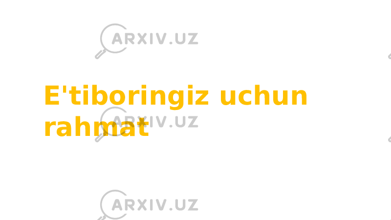 E&#39;tiboringiz uchun rahmat 