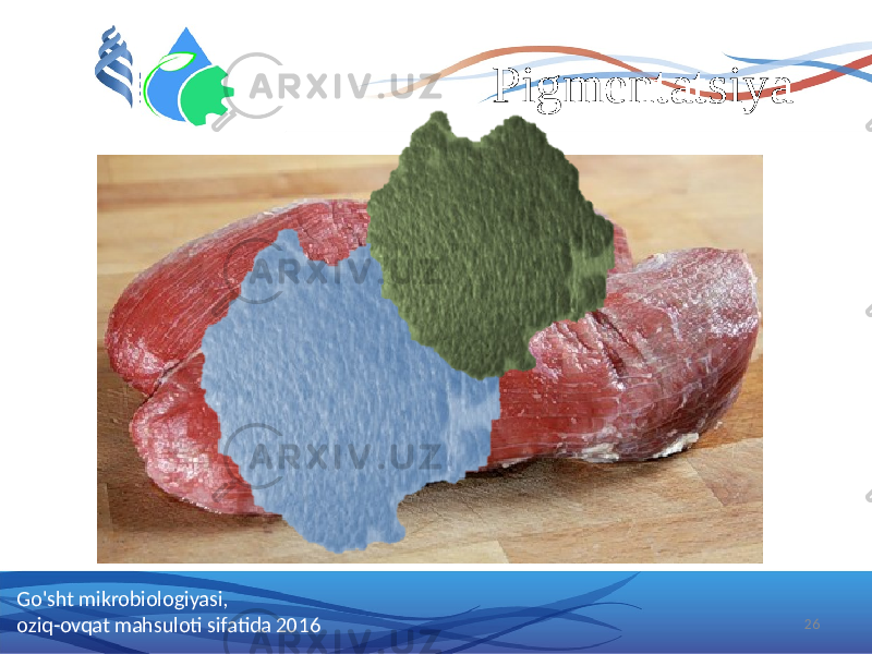 26Pigmentatsiya Go&#39;sht mikrobiologiyasi, oziq-ovqat mahsuloti sifatida 2016 