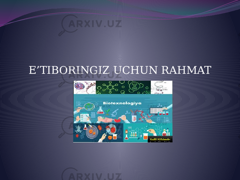 E’TIBORINGIZ UCHUN RAHMAT 