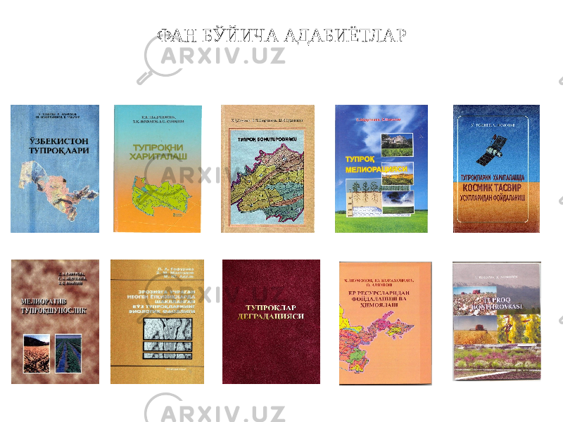 ФАН БЎЙИЧА АДАБИЁТЛАР 