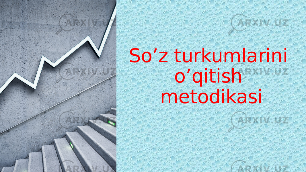 So’z turkumlarini o’qitish metodikasi 