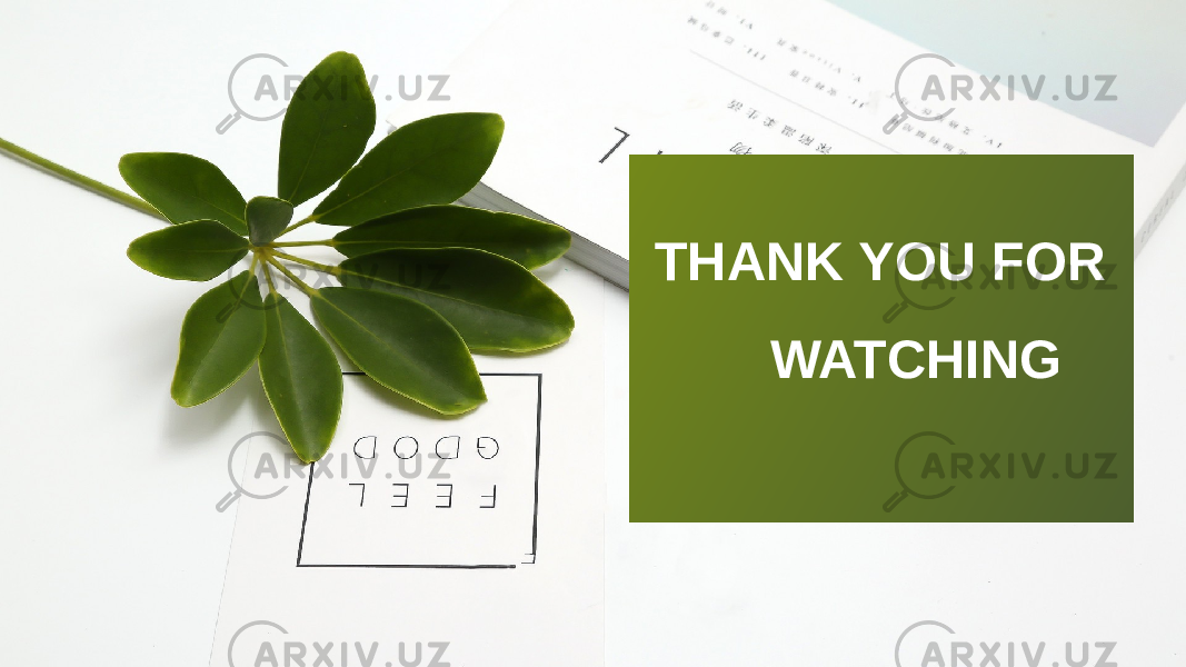 THANK YOU FOR WATCHING 