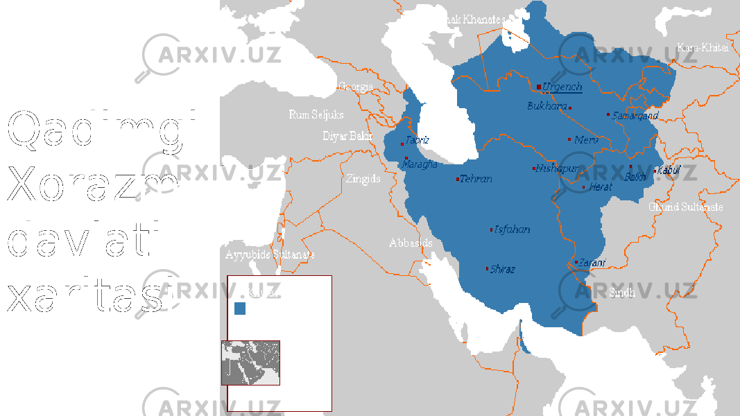 Qadimgi Xorazm davlati xaritasi 