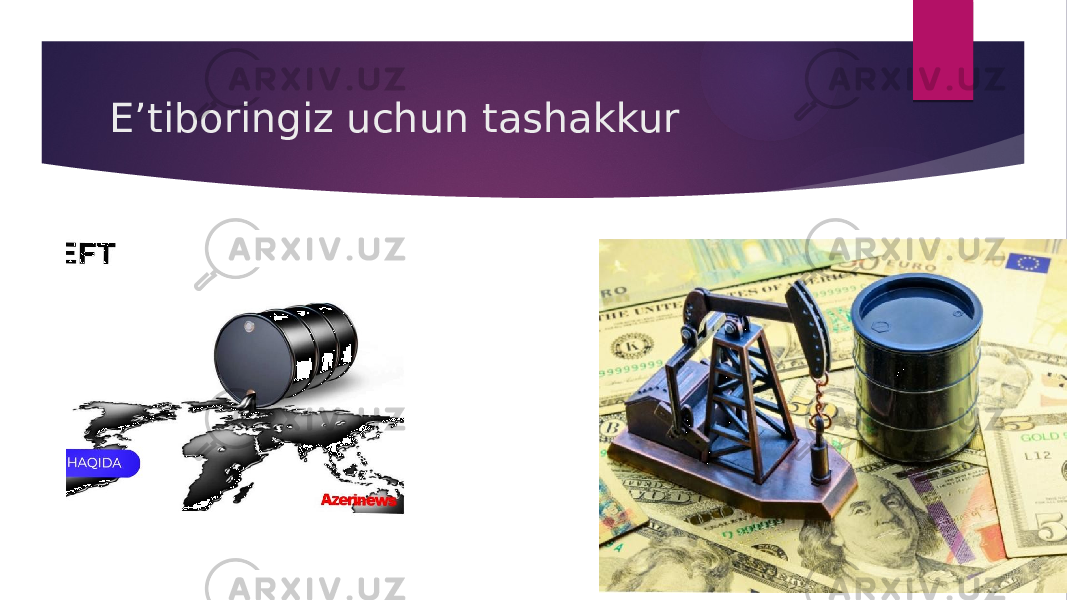 Eʼtiboringiz uchun tashakkur 