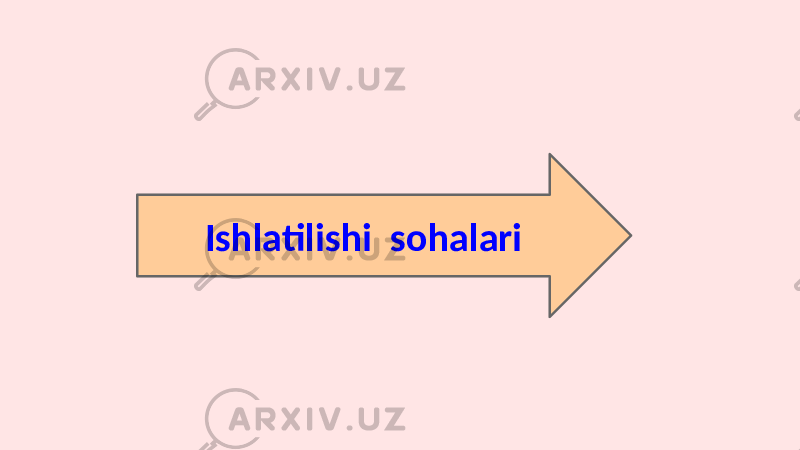 Ishlatilishi sohalari 