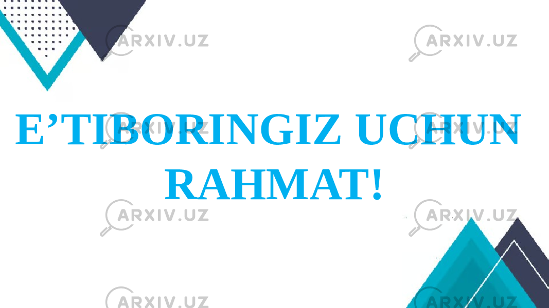 E’TIBORINGIZ UCHUN RAHMAT! 