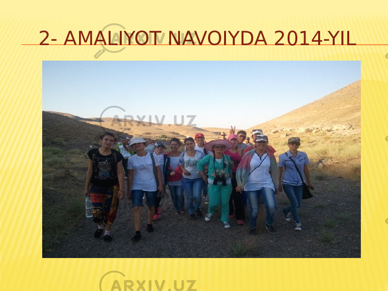 2- AMALIYOT NAVOIYDA 2014-YIL 