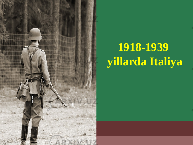 1918-1939 yillarda Italiya 