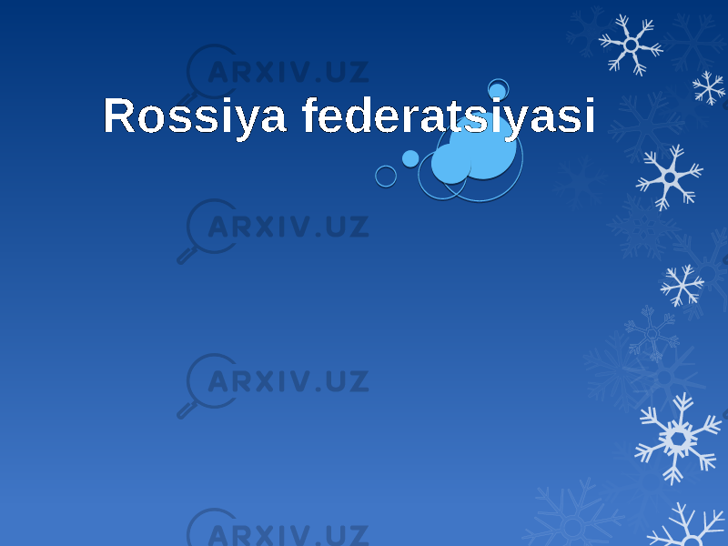 Rossiya federatsiyasi 