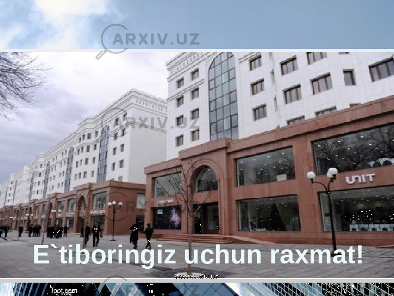 E`tiboringiz uchun raxmat! www.arxiv.uz 