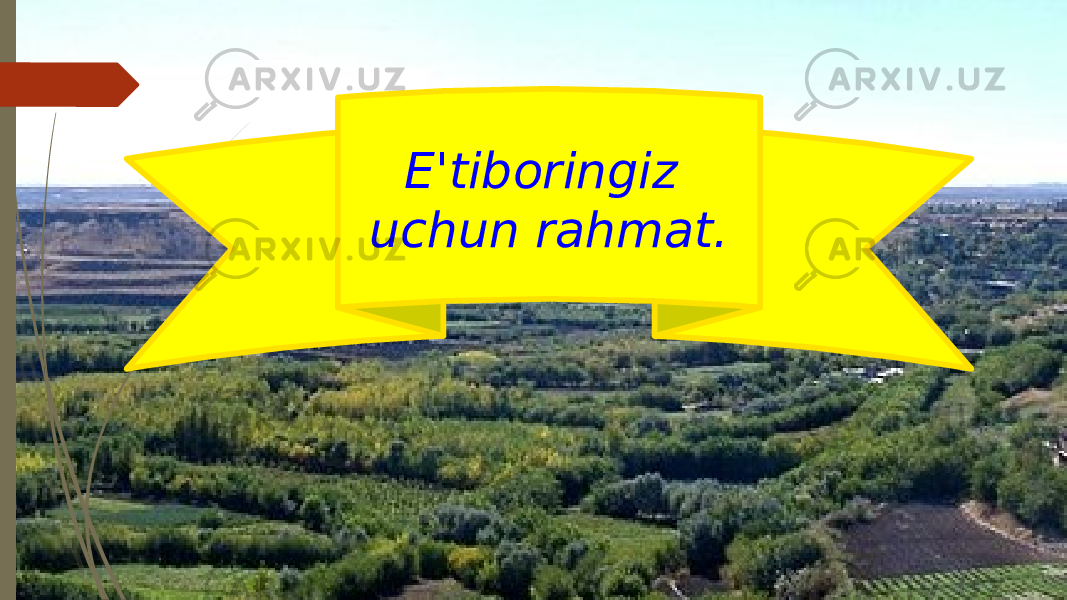 E&#39;tiboringiz uchun rahmat. 