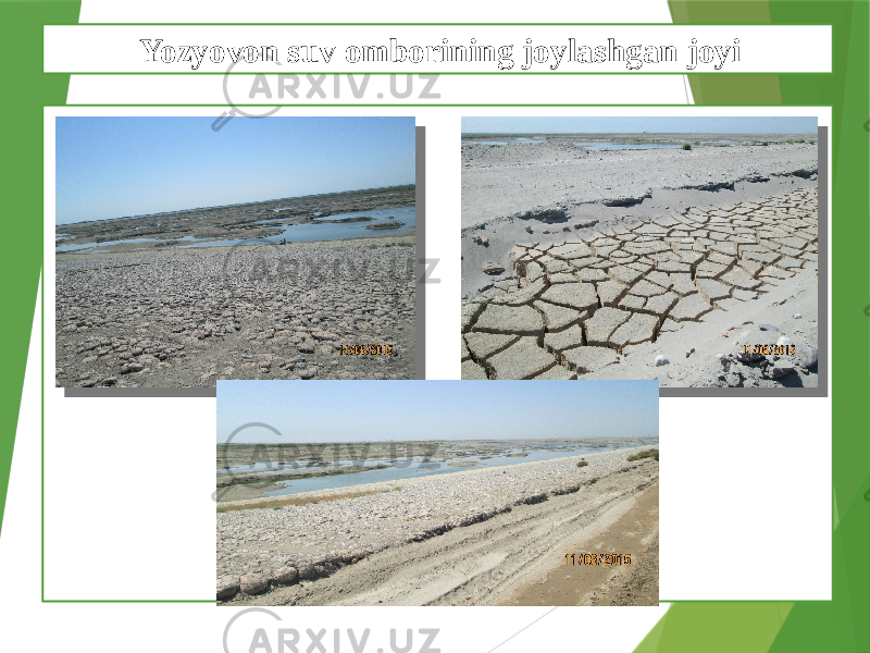 Yozyovon suv omborining joylashgan joyi 