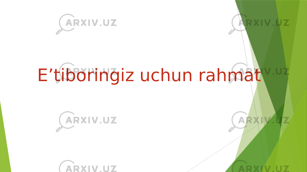 E’tiboringiz uchun rahmat 