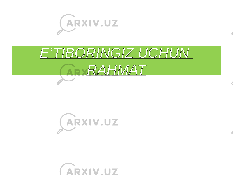 E’TIBORINGIZ UCHUN RAHMAT 