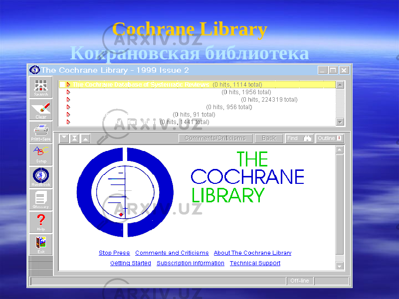 Cochrane Library Кокрановская библиотека 