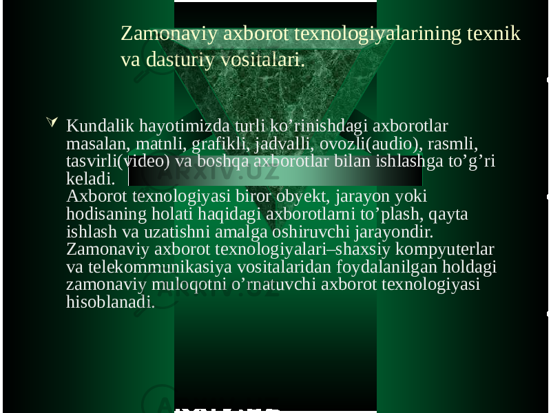 Axborot texnologiyasining bandlikka tasiri