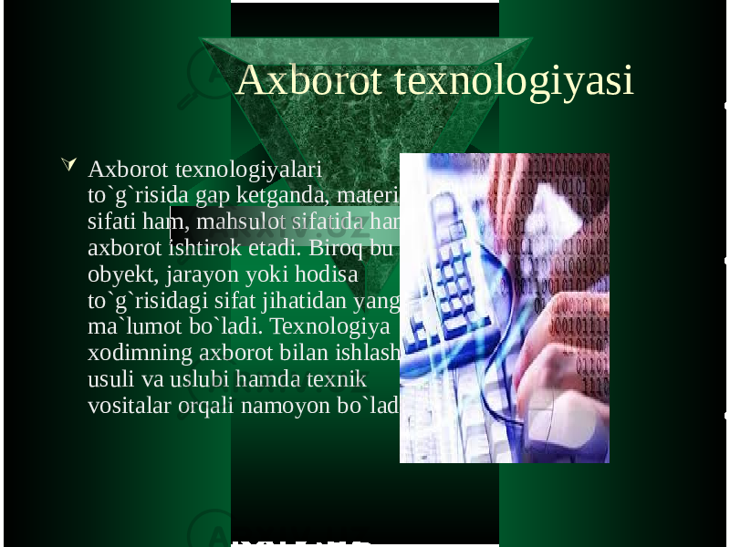 Axborot texnologiyasining bandlikka tasiri