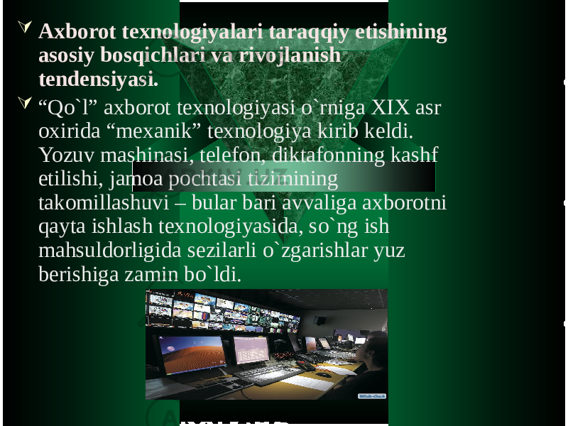 Axborot texnologiyasining bandlikka tasiri