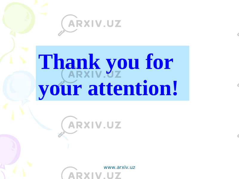 Thank you for your attention! www.arxiv.uz 