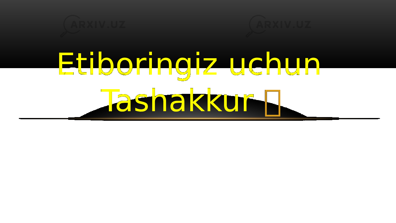 Etiboringiz uchun Tashakkur  