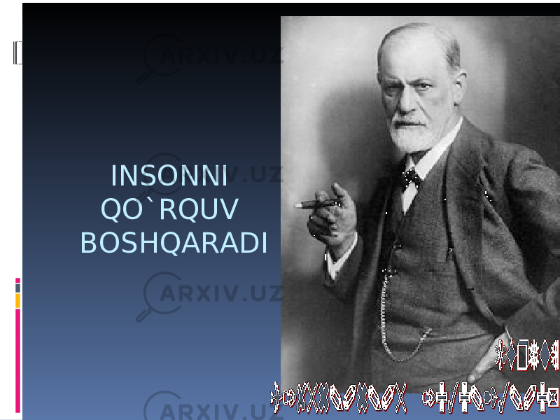 INSONNI QO`RQUV BOSHQARADI 