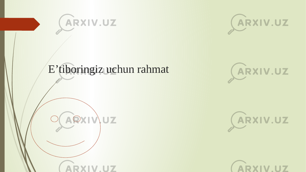 E’tiboringiz uchun rahmat 