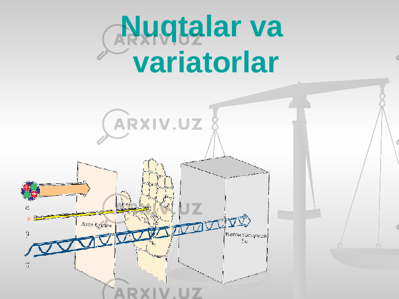 Nuqtalar va variatorlar 