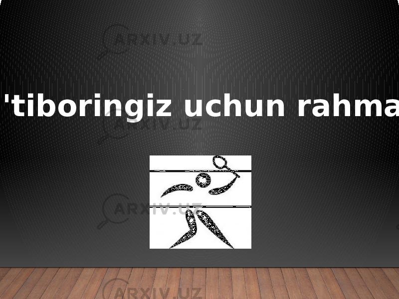  E&#39;tiboringiz uchun rahmat! 