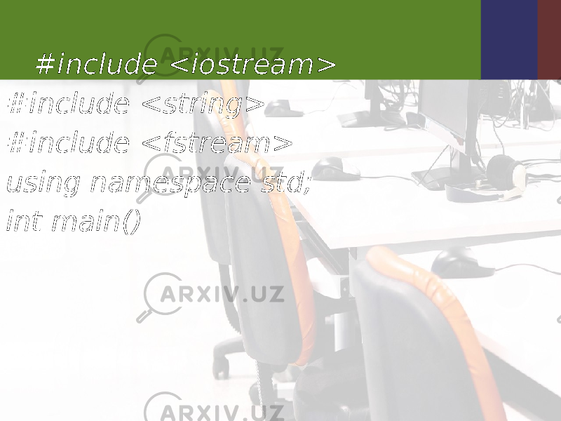 #include <iostream> #include <string> #include <fstream> using namespace std; int main() 