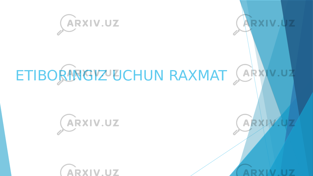 ETIBORINGIZ UCHUN RAXMAT 