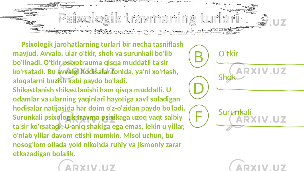 Tana hamma narsani eslaydi psixologik travma inson hayotida qanday rol  o39ynaydi va qanday usullar yordam beradi 246x165x24 98654 arzon narxda  sotib oling - Toshkent viloyatiga tez yetkazadi  olchauz