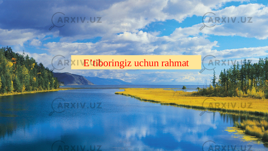 E’tiboringiz uchun rahmat 