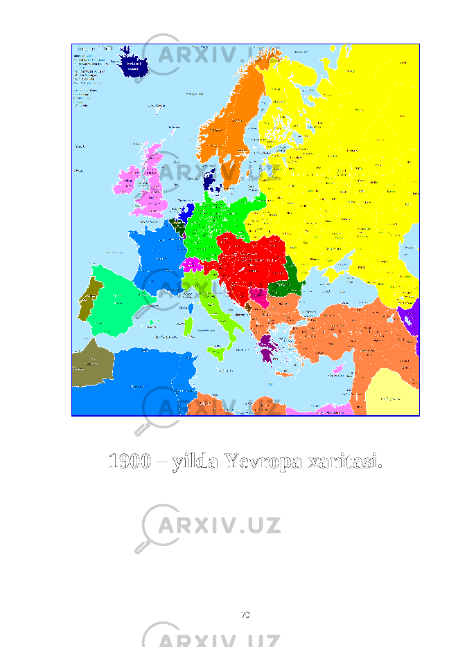 1900 – yilda Yevropa xaritasi. 70 