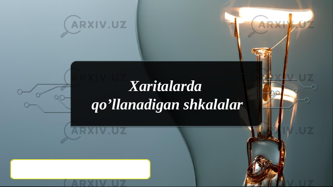 Xaritalarda qo’llanadigan shkalalar 