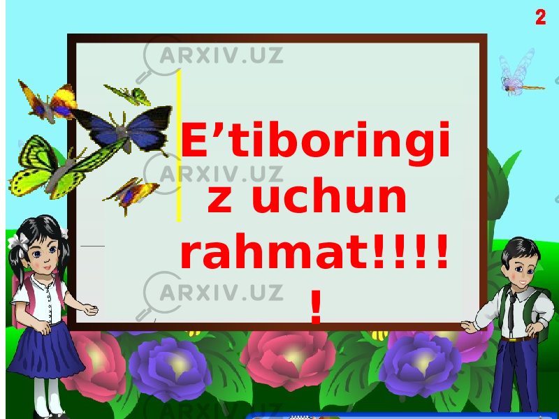 E’tiboringi z uchun rahmat!!!! ! 