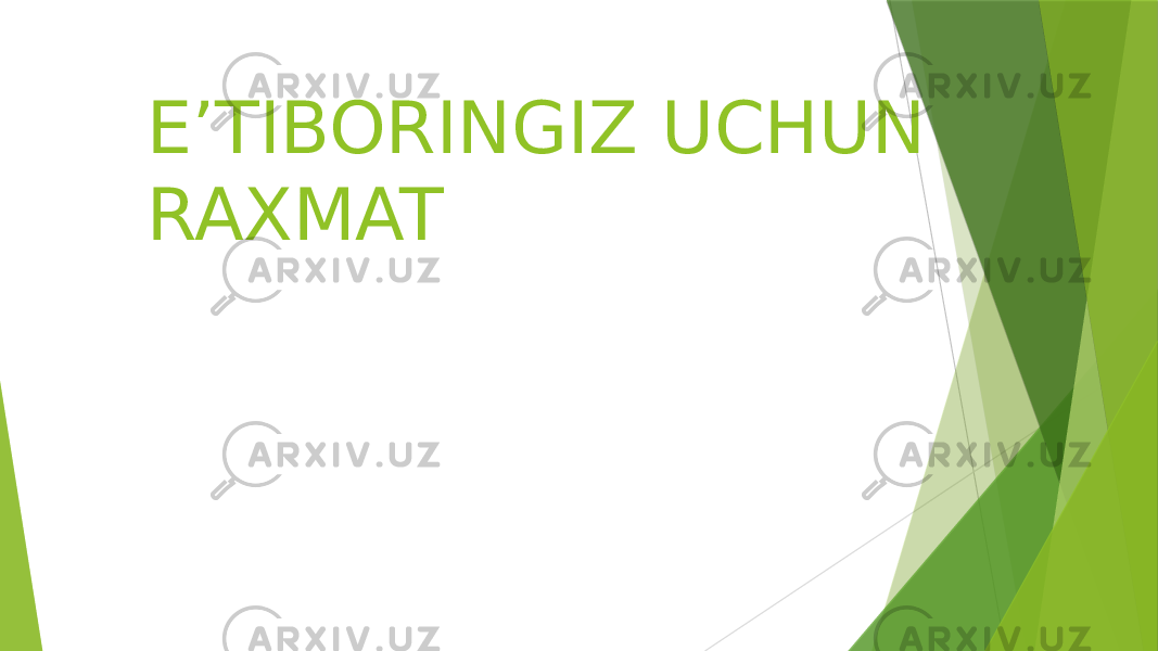 E’TIBORINGIZ UCHUN RAXMAT 