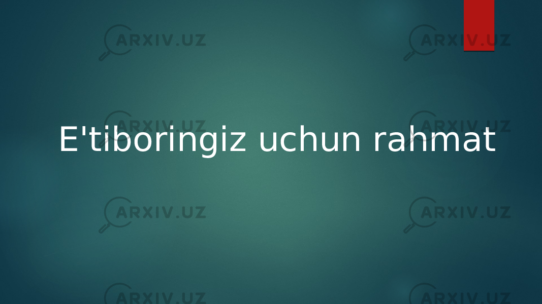 E&#39;tiboringiz uchun rahmat 