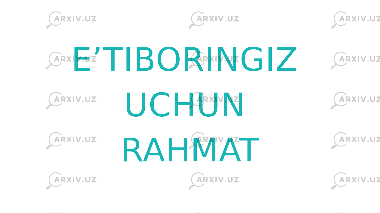 E’TIBORINGIZ UCHUN RAHMAT 