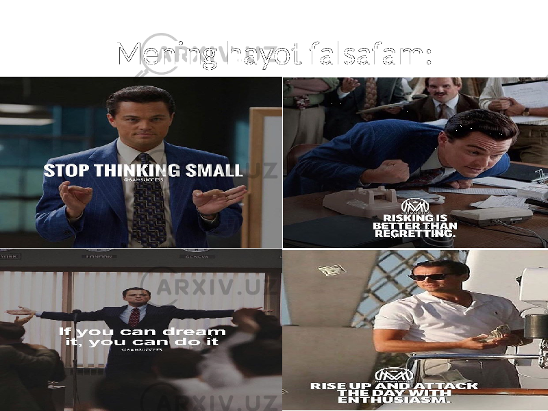 Mening hayot falsafam: 