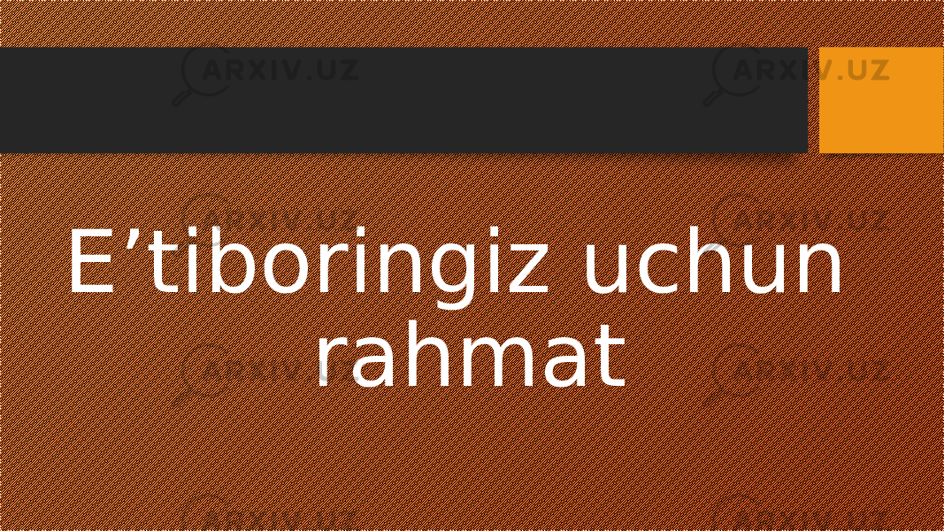 E’tiboringiz uchun rahmat 