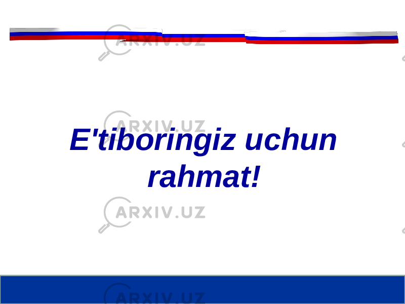 E&#39;tiboringiz uchun rahmat! 