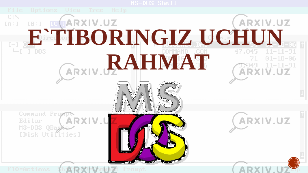 E`TIBORINGIZ UCHUN RAHMAT 