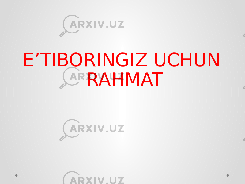 E’TIBORINGIZ UCHUN RAHMAT 