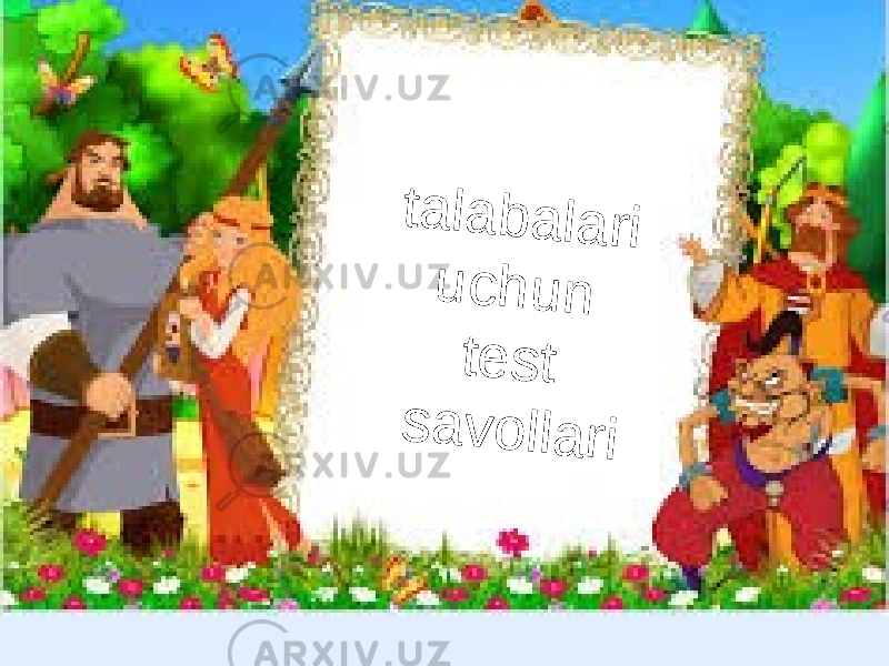 10-sonli umumta`lim maktabining boshlang`ich sinf o`qituvchisi Nargiza Dusnazarova 1-sinf o`quvchilari uchun matematika fanidan test savollarit a l a b a l a r i u c h u n t e s t s a v o l l a r i01 0B0D0F 04 1A 01 12 0310 